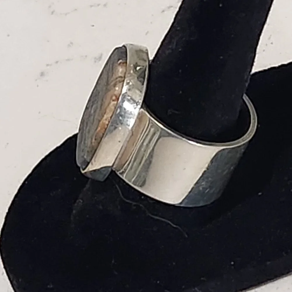 Labradorite Sterling Silver Rectangle Ring
